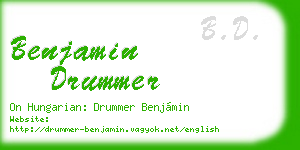 benjamin drummer business card